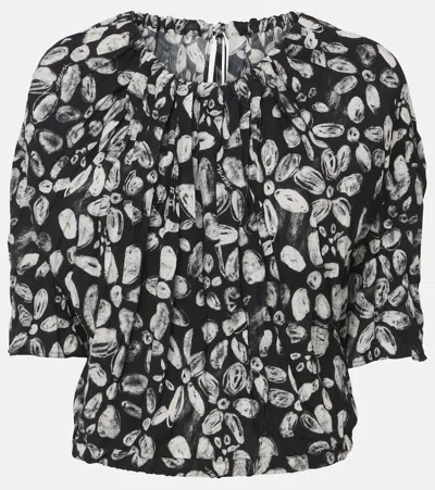 Marni Printed Blouse In Black