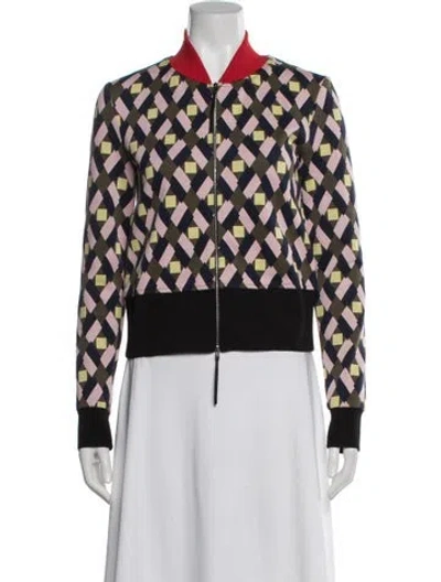 Pre-owned Marni Printed Bomber Jacket In Green