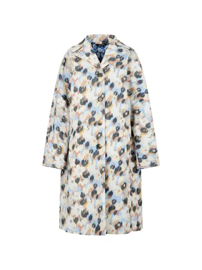 Marni Printed Button Parka Coat In Multi
