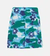 Marni Flaminia Viscose Print Skirt In Illusion Blue