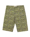 Marni Printed City Shorts In Yellow Linen In Yellow