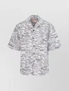 Marni Printed Collar Pocket Short Sleeve Shirt In Grey