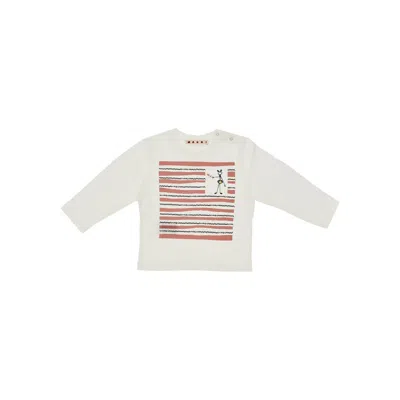 Marni Printed Cotton Jersey T-shirt Kids In Neutral
