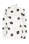 Marni Small Rose Print Soft Popeline Classic Shirt In Lily White