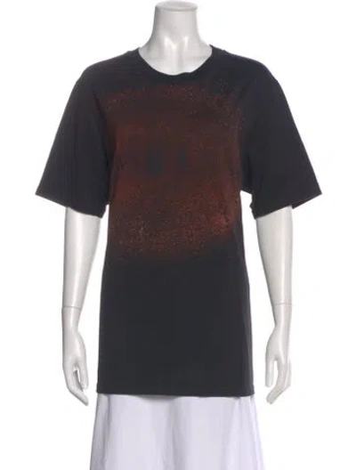 Pre-owned Marni Printed Crew Neck T-shirt In Black