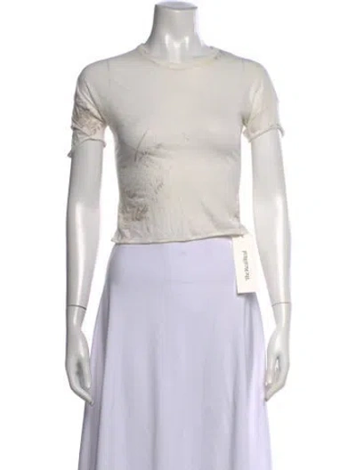 Pre-owned Marni Printed Crew Neck T-shirt In Neutrals