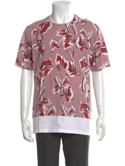 Pre-owned Marni Printed Crew Neck T-shirt In Pink