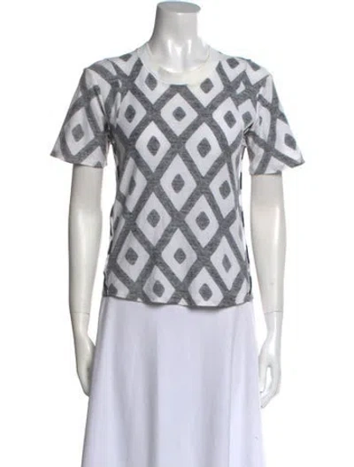 Pre-owned Marni Printed Crew Neck T-shirt In White