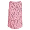 Marni Printed Crumpled Midi Gartered Skirt With Slit In Pink Polyester In Pink