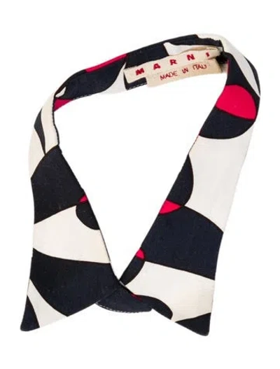 Pre-owned Marni Printed Detachable Collar In Blue