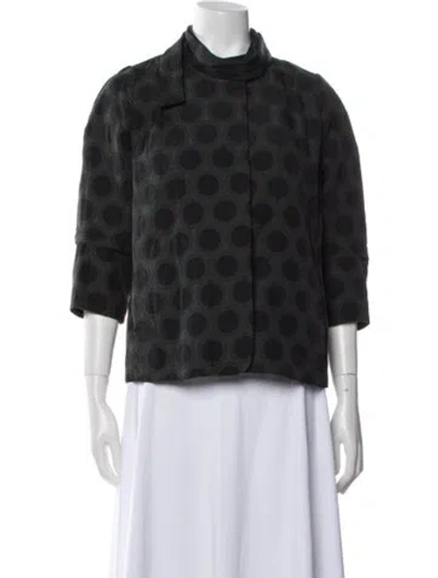 Pre-owned Marni Printed Faux Fur Jacket In Black