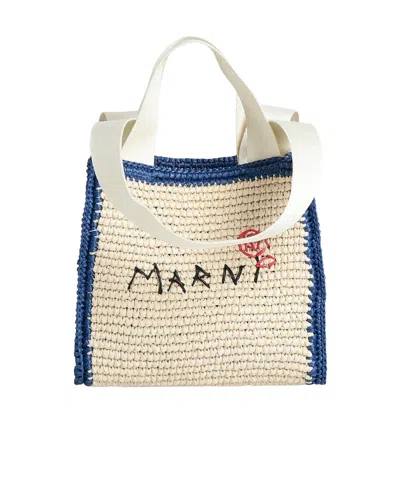 Marni Printed Handbags In White