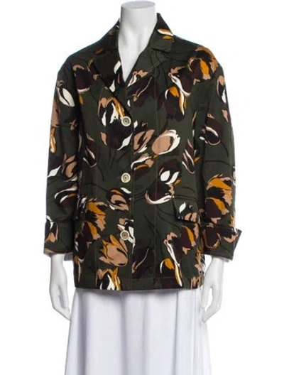 Pre-owned Marni Printed Jacket In Green