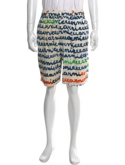 Pre-owned Marni Printed Jogger Shorts In Neutral