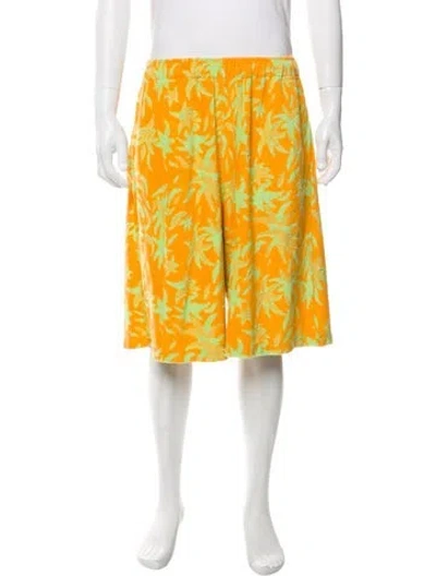 Pre-owned Marni Printed Jogger Shorts In Yellow