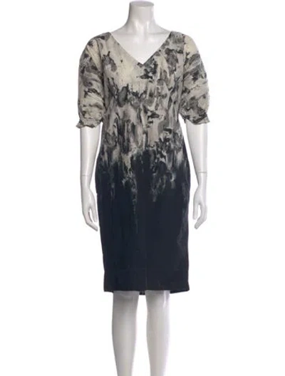 Pre-owned Marni Printed Knee-length Dress In Black