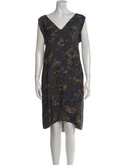 Pre-owned Marni Printed Knee-length Dress In Black