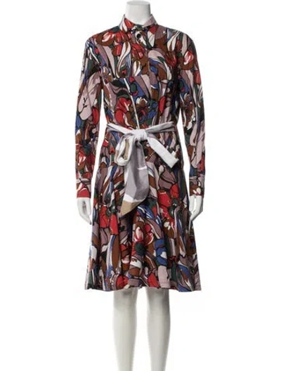 Pre-owned Marni Printed Knee-length Dress In Black