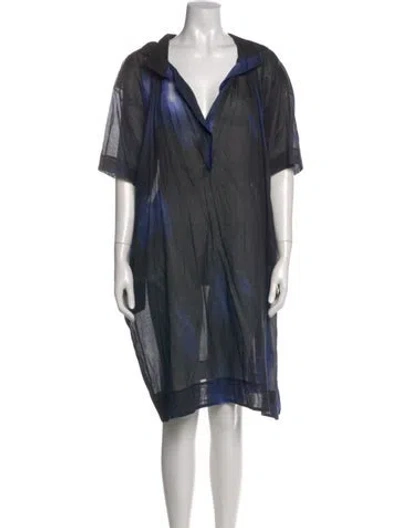 Pre-owned Marni Printed Knee-length Dress In Black