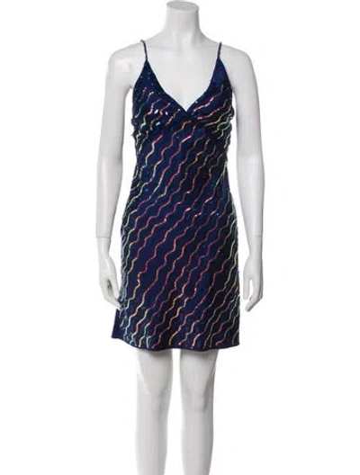 Pre-owned Marni Printed Knee-length Dress In Blue