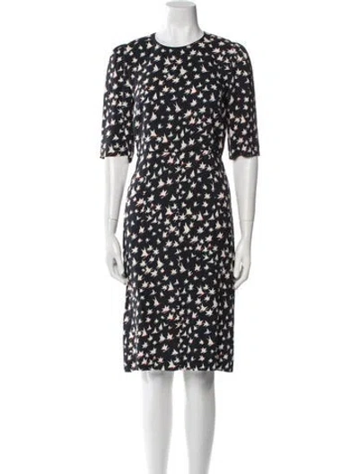 Pre-owned Marni Printed Knee-length Dress In Blue