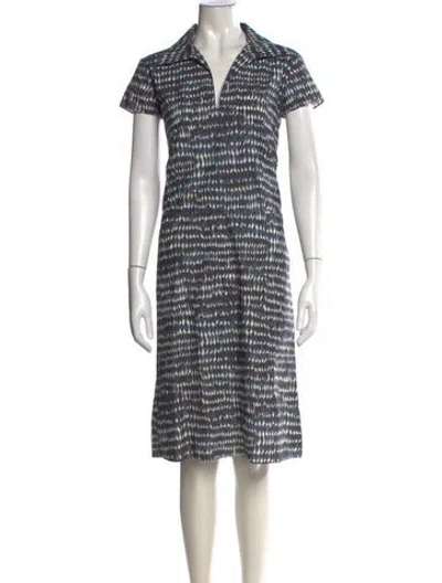Pre-owned Marni Printed Knee-length Dress In Blue