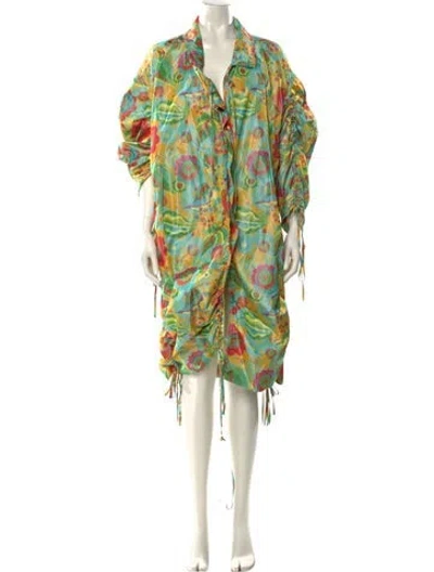 Pre-owned Marni Printed Knee-length Dress In Green