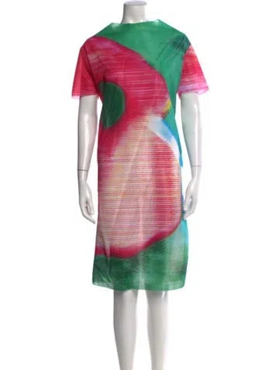 Pre-owned Marni Printed Knee-length Dress In Green