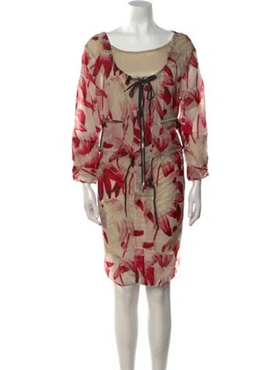 Pre-owned Marni Printed Knee-length Dress In Multi