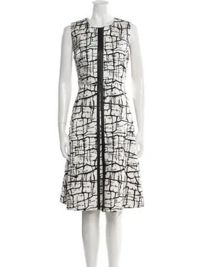 Pre-owned Marni Printed Knee-length Dress In Neutral