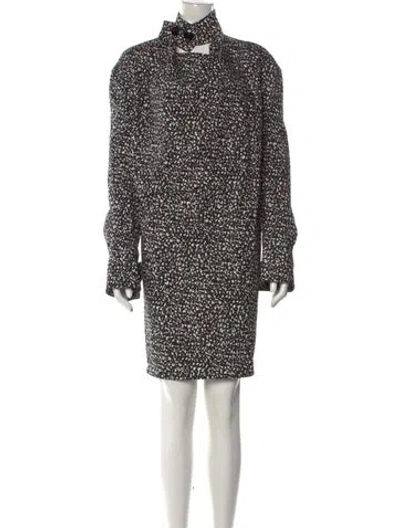 Pre-owned Marni Printed Knee-length Dress W/ Tags In Blue