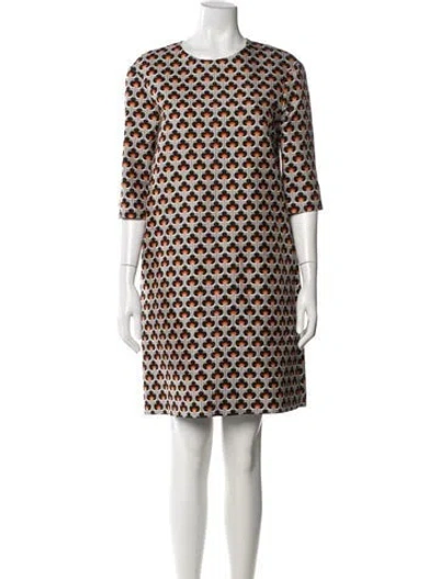 Pre-owned Marni Printed Knee-length Dress In White