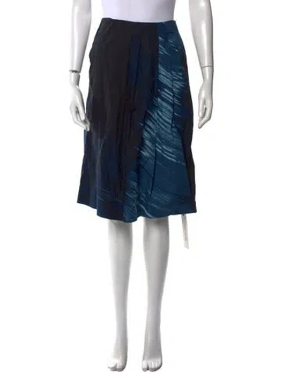 Pre-owned Marni Printed Knee-length Skirt In Blue