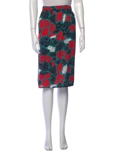 Pre-owned Marni Printed Knee-length Skirt In Green
