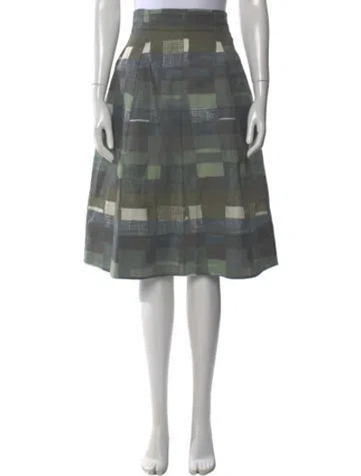 Pre-owned Marni Printed Knee-length Skirt In Green