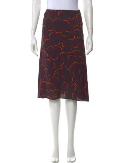 Pre-owned Marni Printed Knee-length Skirt In Purple