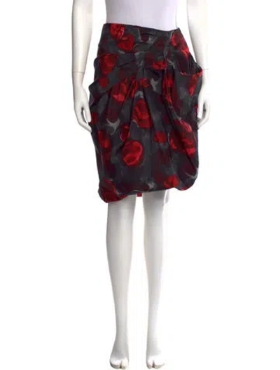Pre-owned Marni Printed Knee-length Skirt In Red