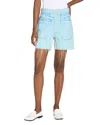 Marni Printed Light Denim Shorts In Multi