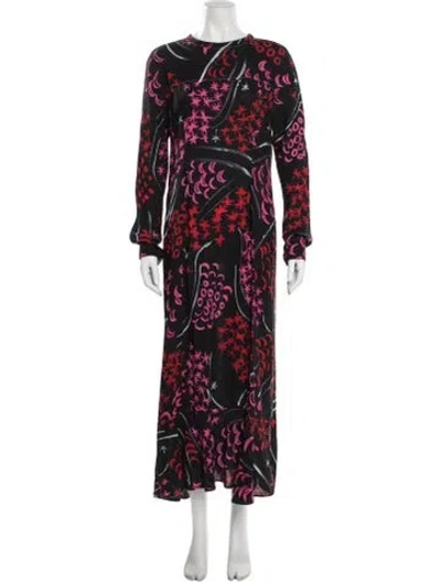 Pre-owned Marni Printed Long Dress In Black