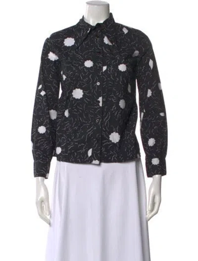 Pre-owned Marni Printed Long Sleeve Button-up Top In Multi