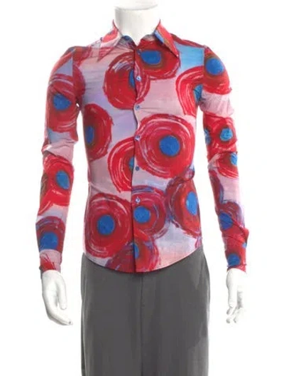 Pre-owned Marni Printed Long Sleeve Shirt In Red
