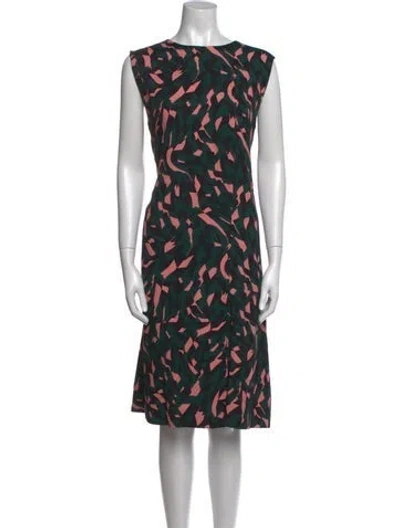 Pre-owned Marni Printed Midi Length Dress In Multi