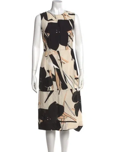 Pre-owned Marni Printed Midi Length Dress In Neutral
