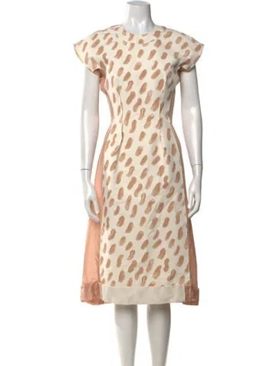 Pre-owned Marni Printed Midi Length Dress In Neutrals