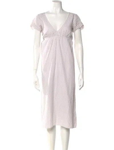 Pre-owned Marni Printed Midi Length Dress In White