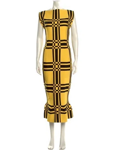 Pre-owned Marni Printed Midi Length Dress In Yellow