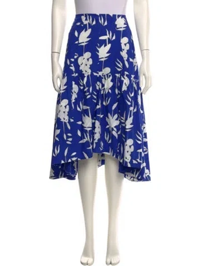Pre-owned Marni Printed Midi Length Skirt In Blue