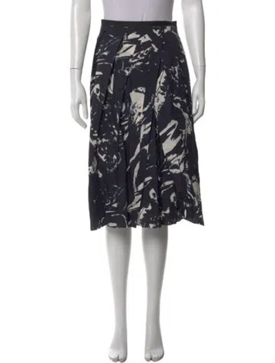 Pre-owned Marni Printed Midi Length Skirt In Blue
