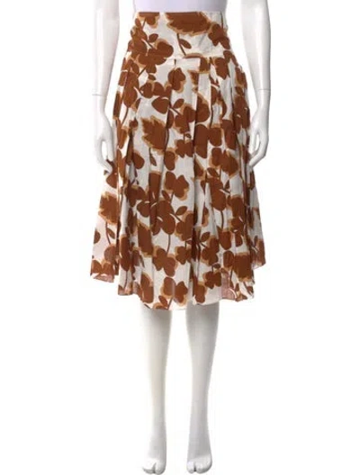 Pre-owned Marni Printed Midi Length Skirt In Neutral