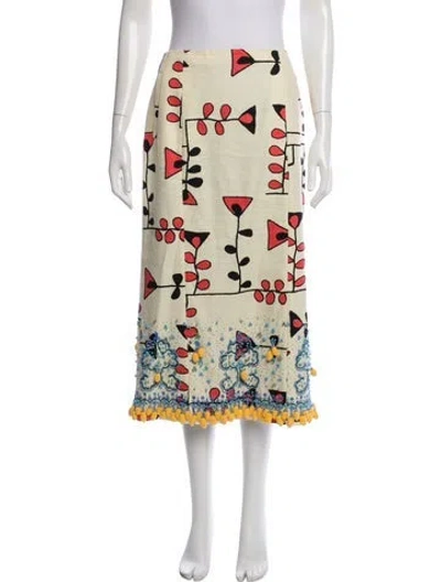 Pre-owned Marni Printed Midi Length Skirt In Neutral